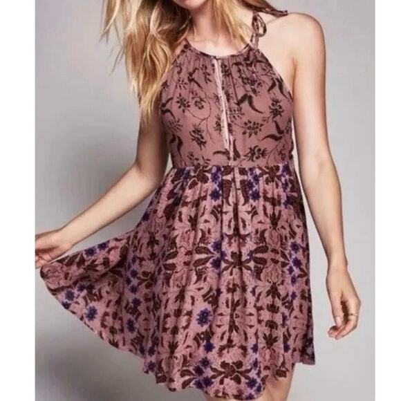 FREE PEOPLE Wildest Dream Slip Dress in Neutral Combo Size XS - Picture 4 of 6
